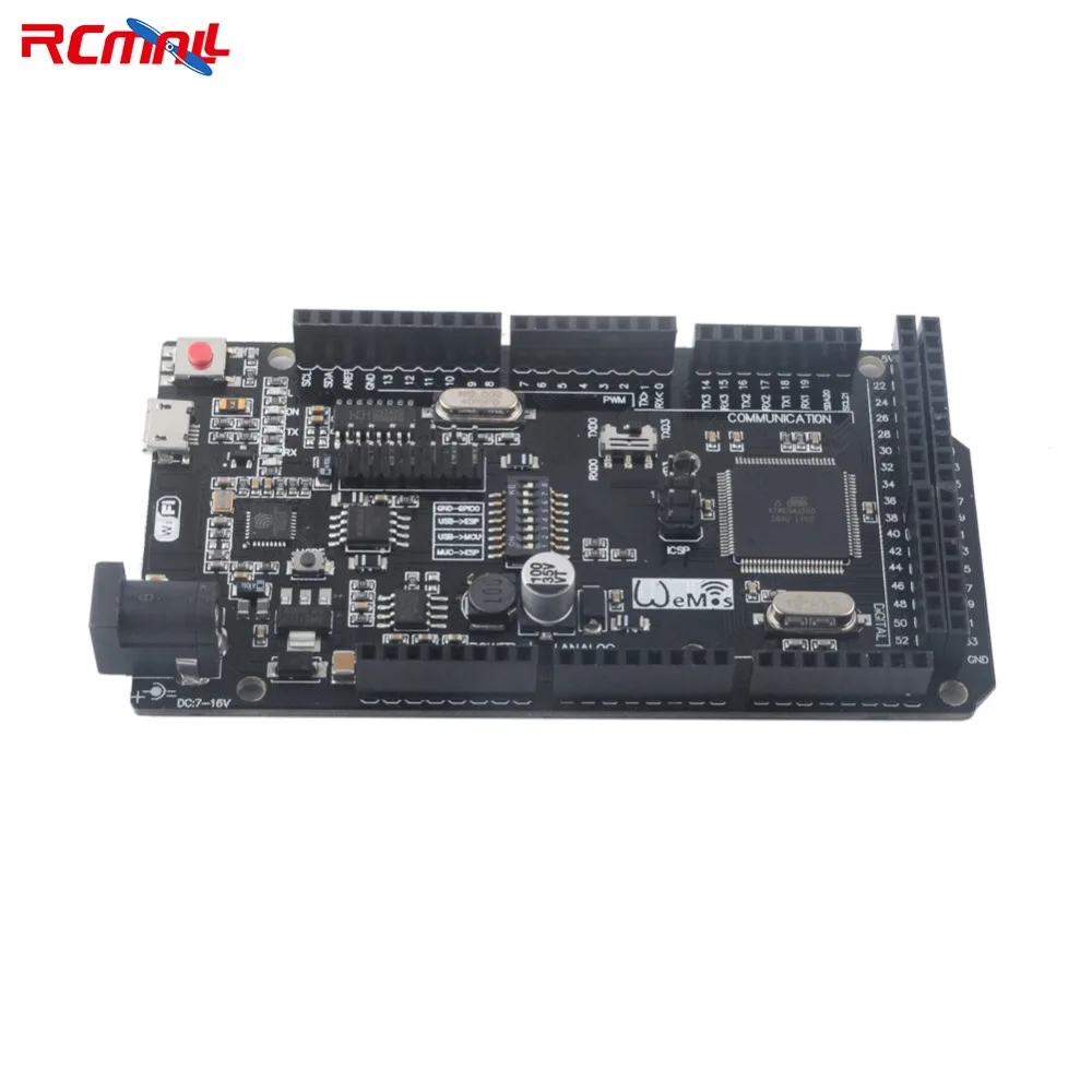 RCmall WEMOS ATMEG 2560 R3 ESP8266 Wifi макетная плата USB ttl CH340G совместима с Arduino FZ2775