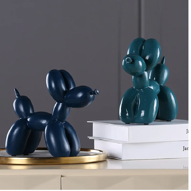 Resin Balloon Dog Crafts Sculpture Creative Gift Modern Home Decorations Statues 