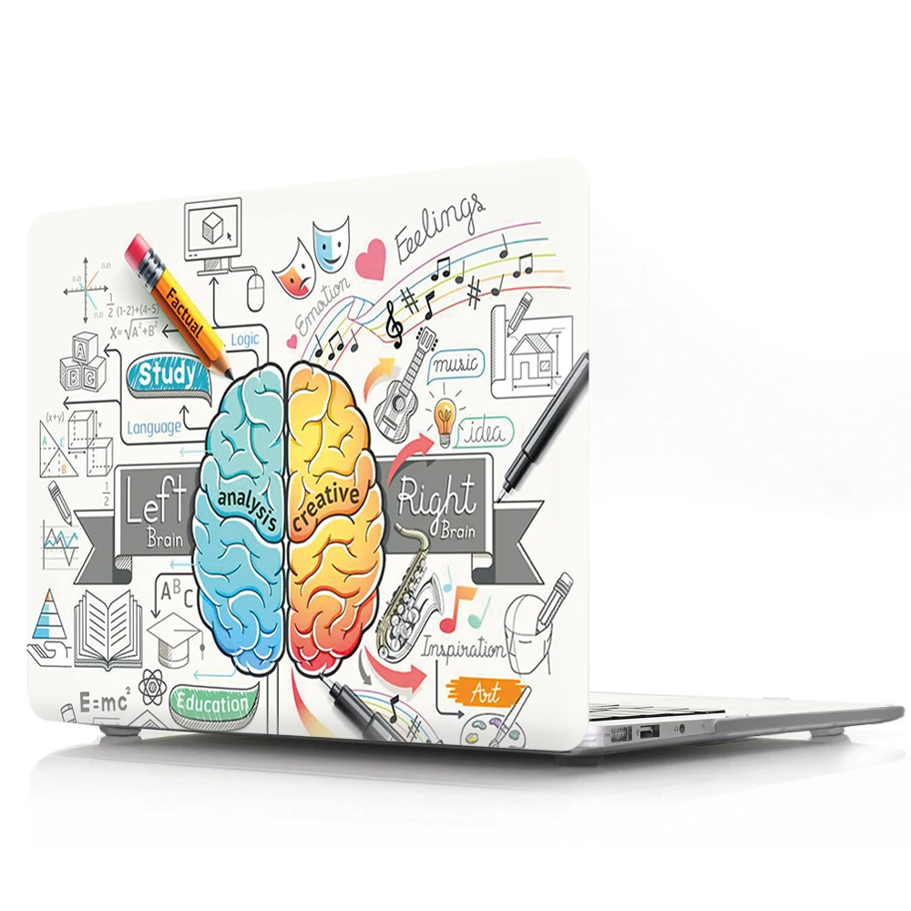 Новые печатные Coque для Macbook Air 13 Pro 13 чехол для ноутбука A1446 A1989 A1990 мультфильм мозг чехол для Macbook Pro 13 крышка