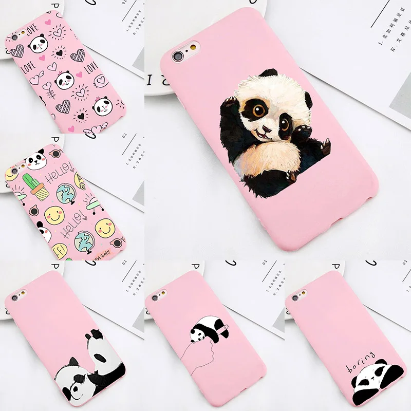 Чехол для телефона с забавным рисунком панды медведя кота для iPhone 7 7s 5 5S SE 6 6s 8 plus Xs XR 11 Pro Max SE, силиконовый чехол для телефона