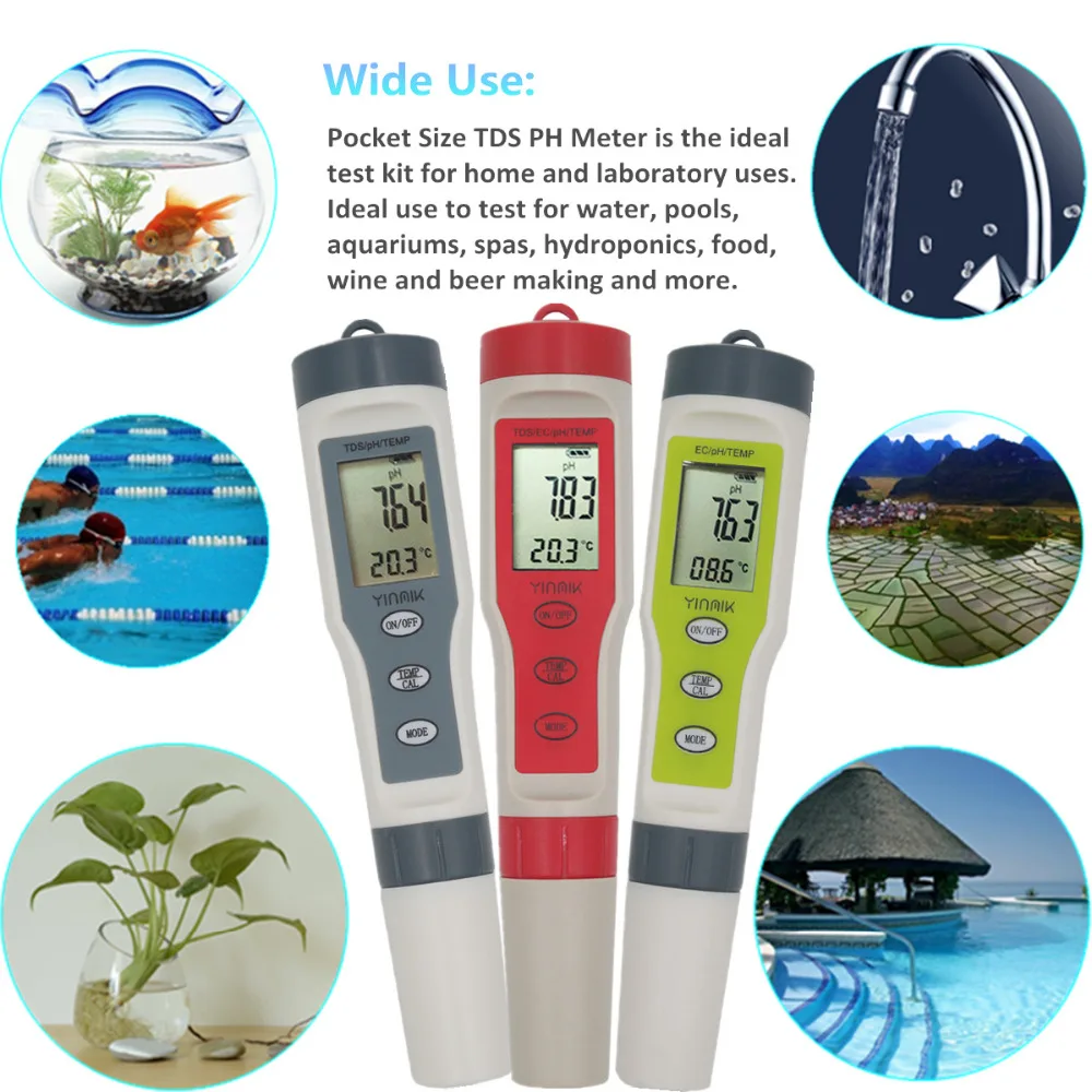 Generic Professional Tds Ph Meter Ph Tds Ec Temperature Meter Jumia Nigeria