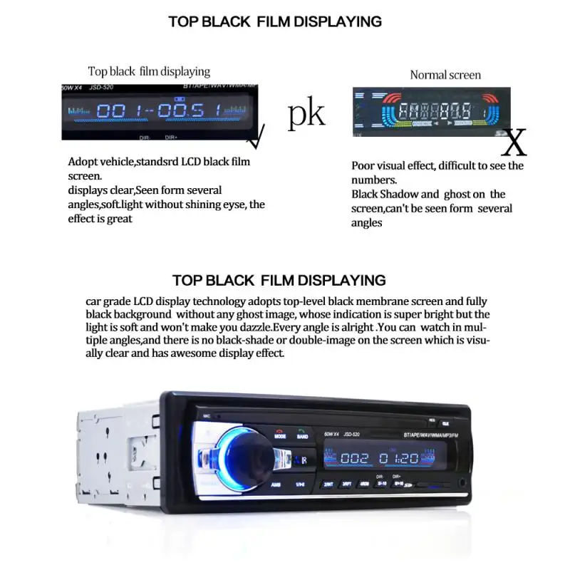 Новое поступление, Автомобильный MP3-плеер, Bluetooth, стерео, FM, AUX, приемник, аудио, 1 DIN, USB радио, пульт дистанционного управления, автомобильные стерео плееры