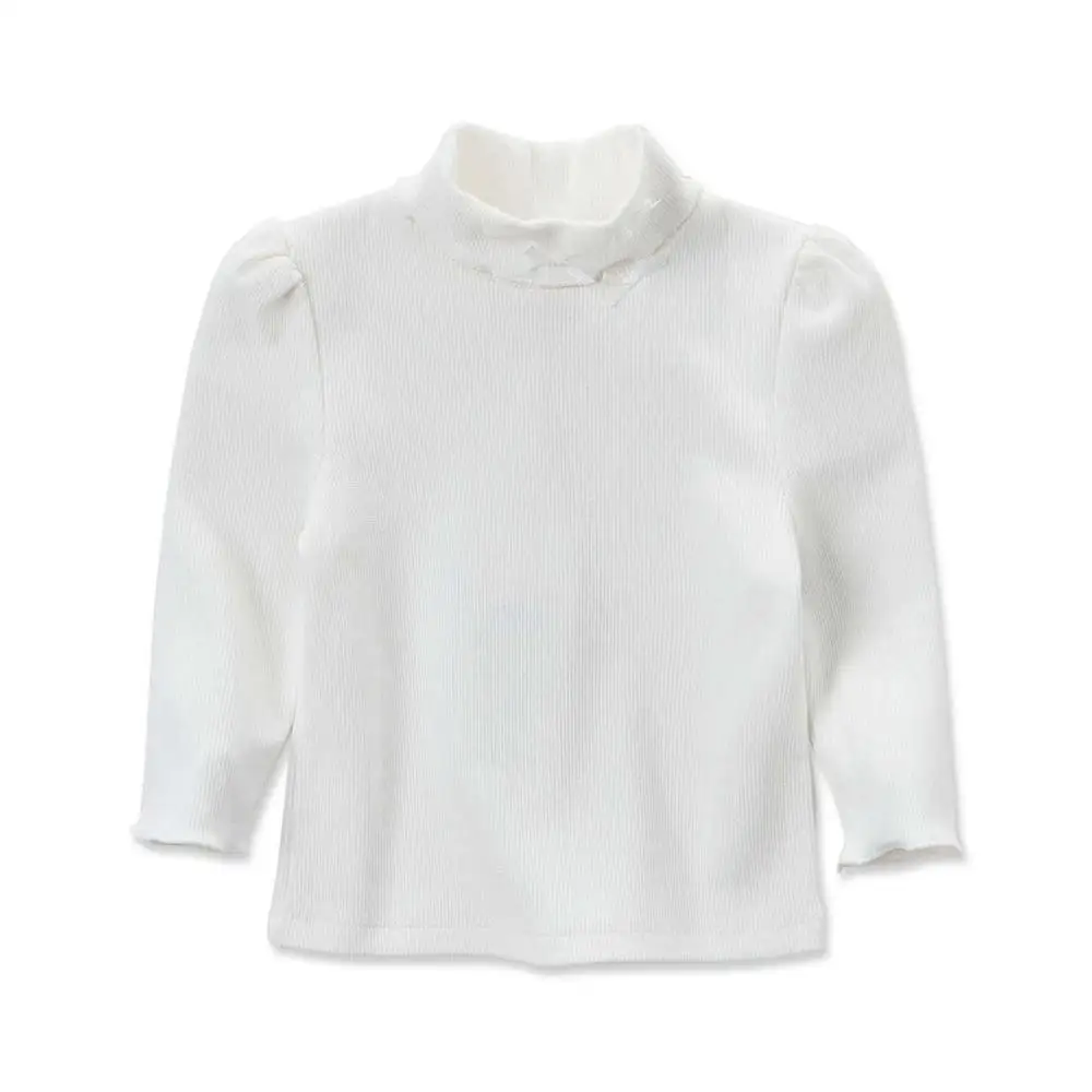 DB3643 dave bella/Новая Осенняя белая эксклюзивная футболка для маленьких девочек Одежда для младенцев Милая футболка для девочек детские футболки, топы для девочек - Цвет: beige