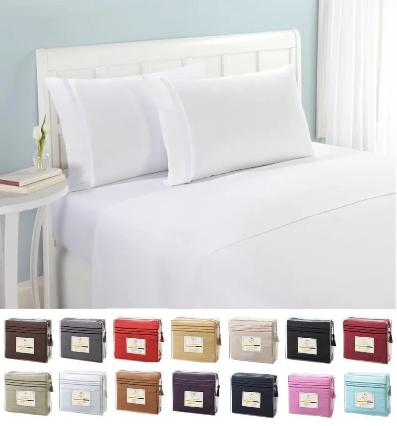 laiyinsun bedding set fitted sheet flat sheet pillowcase 3 4pcs us fitted sheet sizes