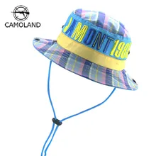 Хлопковая детская Панамка высшего качества дороги летняя Рыбалка мультфильм шапка для маленьких мальчиков и девочек Панама детская шляпа для защиты от солнца с животными отдыха на пляже, регулируемый