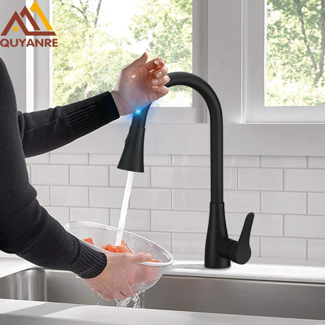 Best Price Quyanre Black Pull Out Sensor Kitchen Faucet Sensitive Smart Touch Kitchen Faucet Mixer Tap Touch Sensor Smart Black Kitchen Tap Best Price Quyanre Black Pull Out Sensor Kitchen Faucet Sensitive Smart Touch Kitchen Faucet Mixer Tap Touch Sensor Smart Black Kitchen Tap