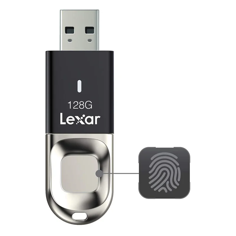 US $88.78 Hot Sale Lexar USB 30 Flash Drive Fingerprint Recognition Pendrive F35 Memory Stick 128GB Pen Drive For Laptop Desktop Computer