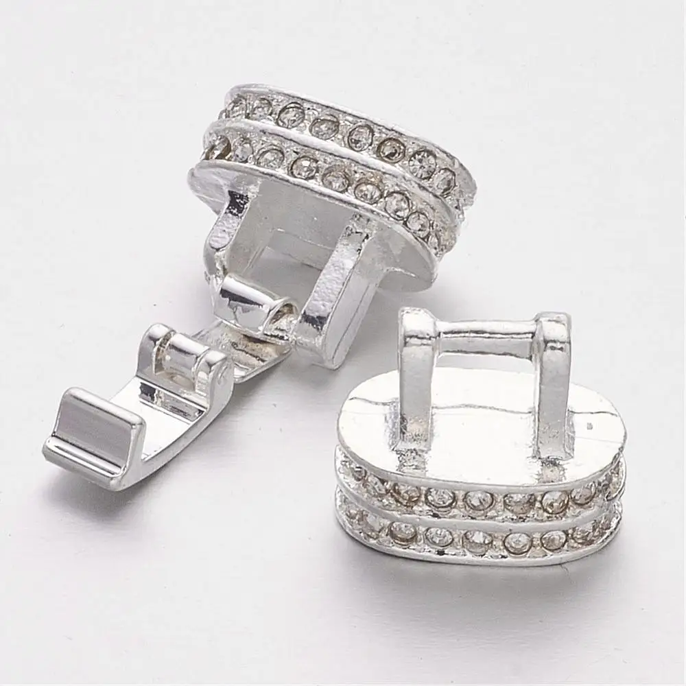 Buy 20Sets Alloy Crystal Rhinestone Watch Band Clasps Silver color Bracelet