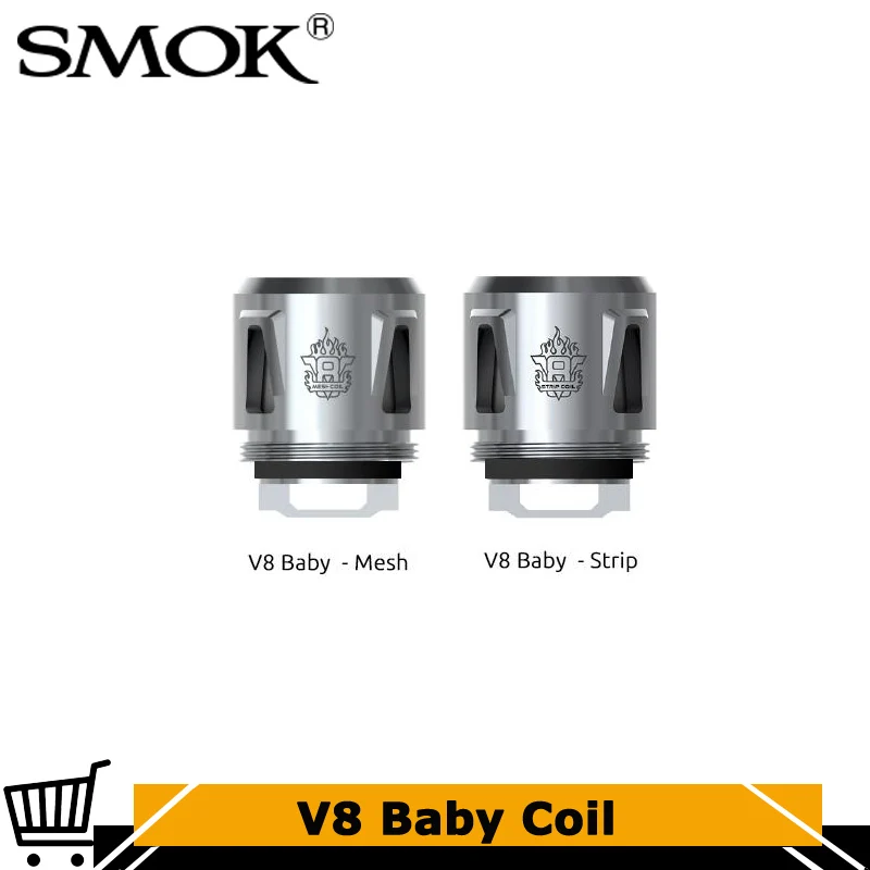 

5PCS/lot Original SMOK V8 Baby Mesh Coil Strip Coil 0.15ohm E Cig Head Fit For SMOK TFV8 Baby, Big Baby, TFV8 Baby Prince Tank