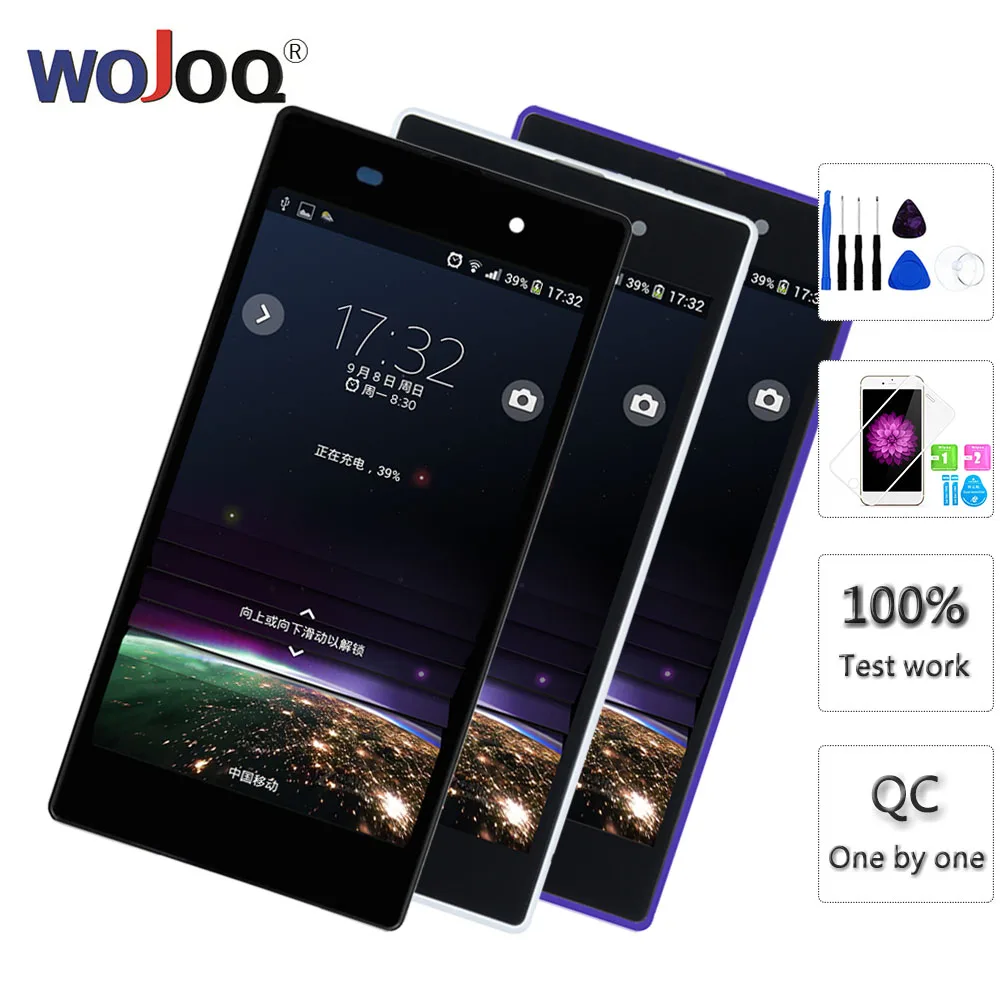 

Original 5.0'' LCD For Sony Z1 C6902 C6903 Display Touch Screen Digitizer with Frame For Xperia Z1 L39 L39H LCD Display