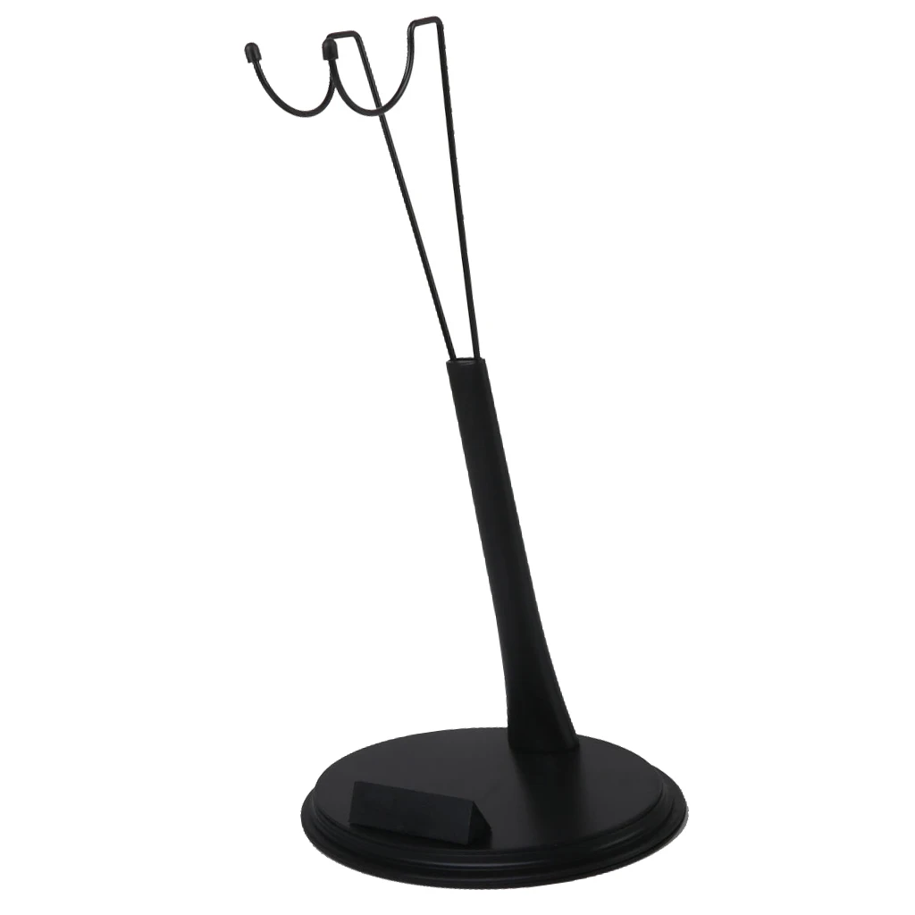 1/6 Scale Doll C-Type Display Stand Bear Holder Fits for 12inch Action Figures Black