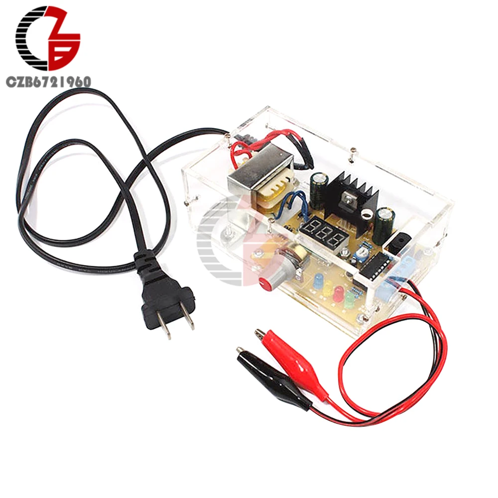 Kopen DIY Kits LM317 Verstelbare Voltage Regulator AC DC 110 v naar 12 v Step Down Power Converter Transformator Supply Module ONS plug Case