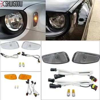 

Pair Smoked Lens Amber LED Lights Side Marker Turn Signal Lamps Update Kit For Jeep Renegade 2015 2016 2017 Side Warning Lights