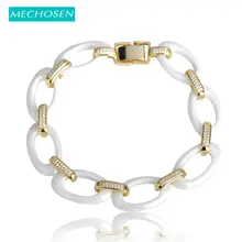 MECHOSEN керамические браслеты для женщин медь Pulsera AAA циркон полный кристалл браслет Homme рождественские аксессуары с подарочной коробкой