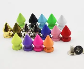 New10mm 10 шт цвет смешанный Сплав Металлический Шип металлический конус болты с