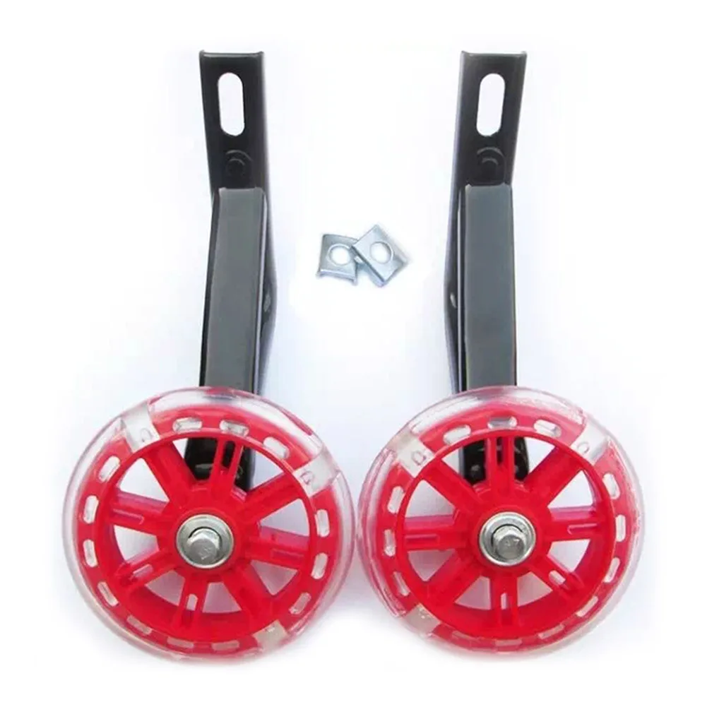 

Newly 1 Pair Children Kids Bicycle Bike Training Wheels Flash Stabilisers Safe For Cycling Balance YA88