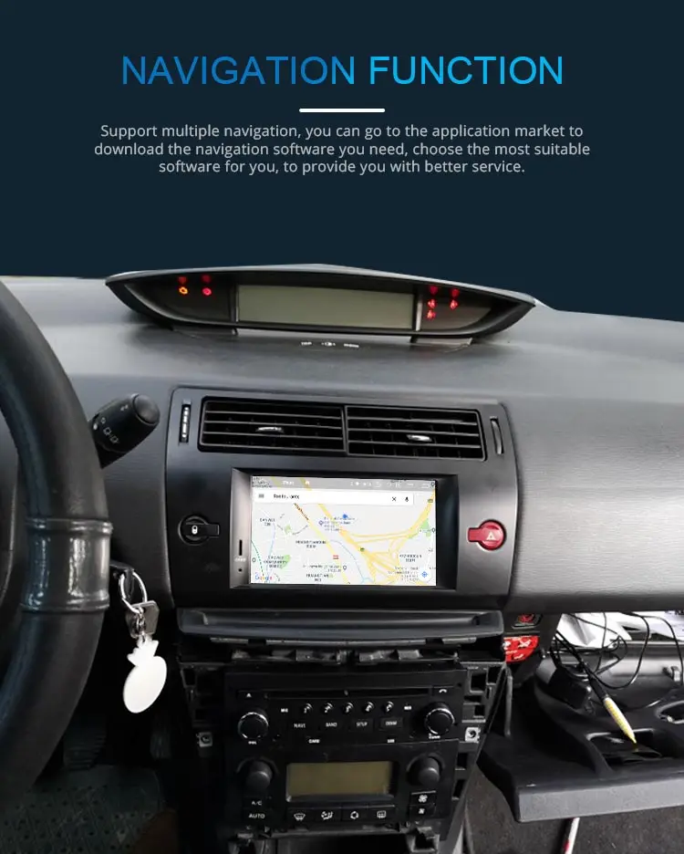 Perfect LJDA 1 Din Android 8.0 Car DVD Player For Citroen C4 Multimedia GPS Navigation Auto Radio Octa Core 4G+32G Headunit Stereo Audio 4