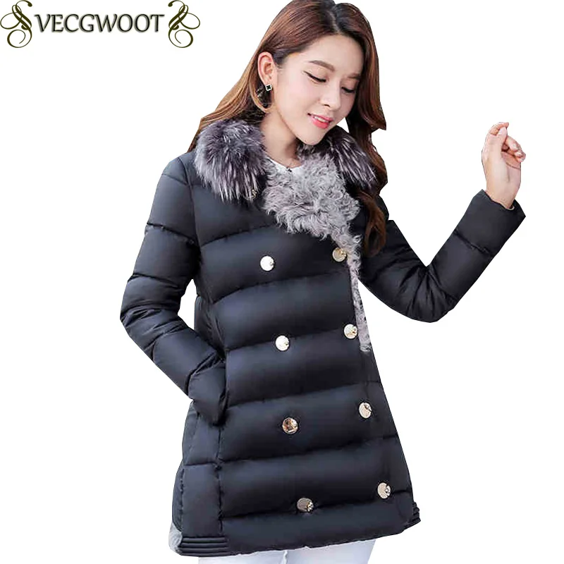 

Female New Winter Slim Long Jacket Women Large size Solid color Long sleeve Down jacket Women Fashion Warm Down jacket X1328