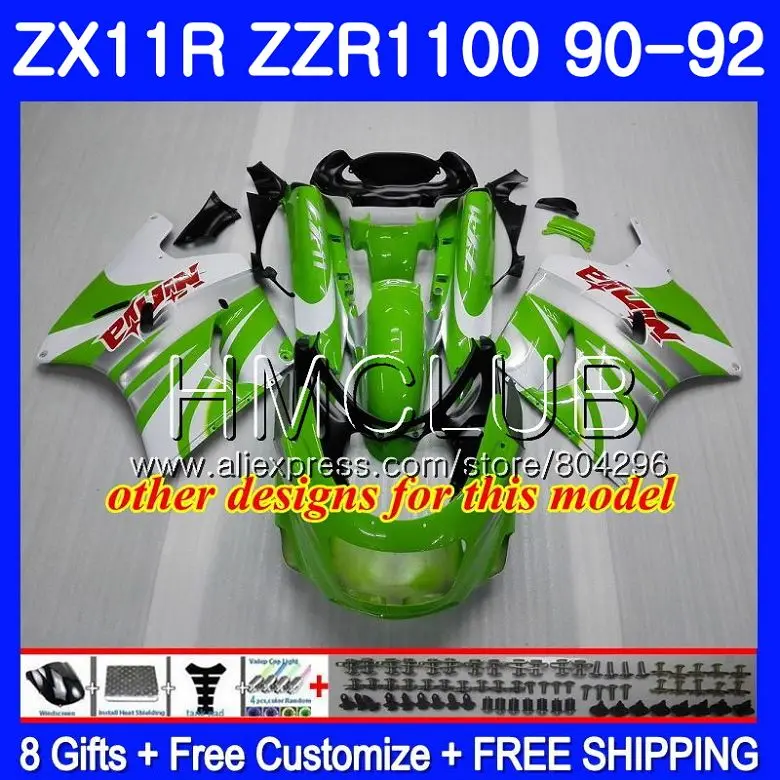 Корпус для KAWASAKI NINJA ZX-11R ZZR 1100 ZX11R 90 91 92 13HM. 23 ZZR1100 ZX11 R ZX-11 завод синий р ZX 11R 1990 1991 1992 обтекателя