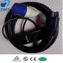 ZWET J1772 EVSE автомобильное электрическое зарядное устройство leve2 промышленная вилка/AC120V~ 250 V 16A Тип 1 штекер зарядного устройства с industrialplug вход