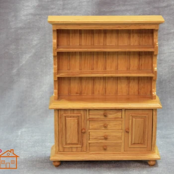 

Kitchen bowl Hutch Cupboard miniature dollhouse furniture wood 1/12 scale #C003