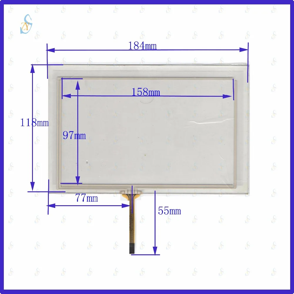 ZhiYuSun 184mm*118mm KDT-4287 8inch 4-wire resistive touch panel for Car DVD 184*118 GPS Navigator screen glass | Компьютеры и офис