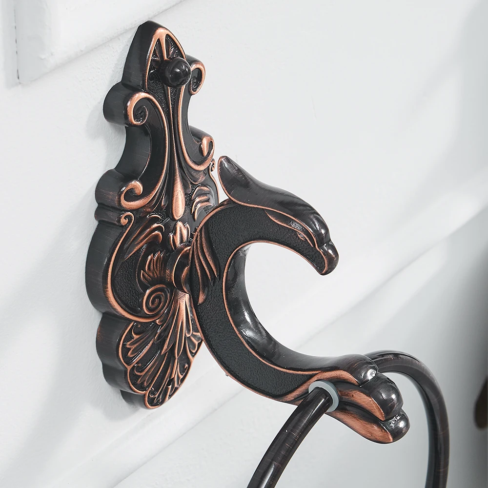 Towel Rings Solid Brass Gold Wall Mounted Towel Holder Hangers Towel Rack Bathroom Accessories Home Decoration Towel Bar (3)