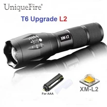 5 Modes Zoom Flashlight Cree XM-L2 6000 Lumen Powerful Led Flashlight Torch Adjustable Lens Rechargeable 18650 Lamp Torch