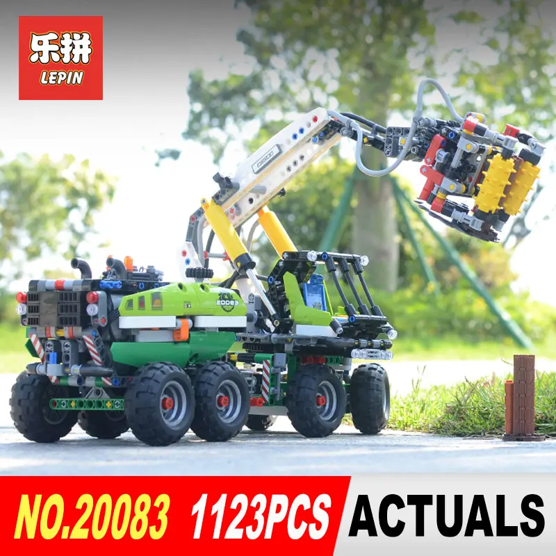 

Lepin 20083 Technic Series Harvester Forestry Machine Compatible Legoing 42080 Buidling Blocks Bricks Gifts With Battery B