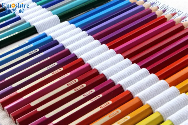 Emoshire English canvas color lead painting roller blind men and women pupils pencil pencil case pencil case Meng (13)