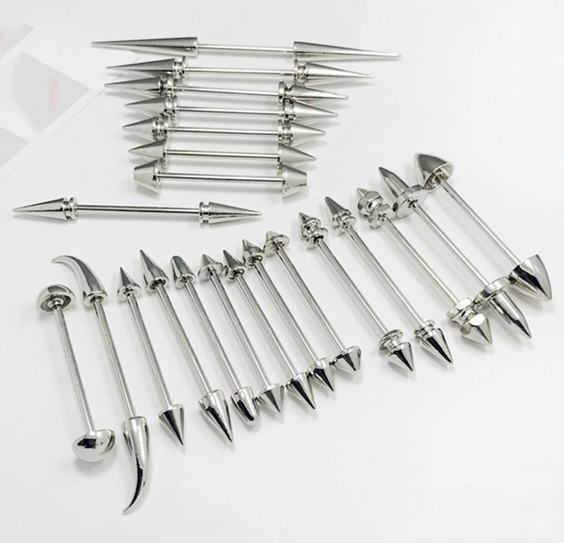

Double headed Punk bullet spikes Garment rivet with screws for collar clip Shoelace Hair decoration Handmade Accessories