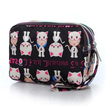 

Harajuku make up bag 2017 New Pink Women Brand Fashion Original Women Clutch wallet Nylon waterproof Bag Hasp Free shipping