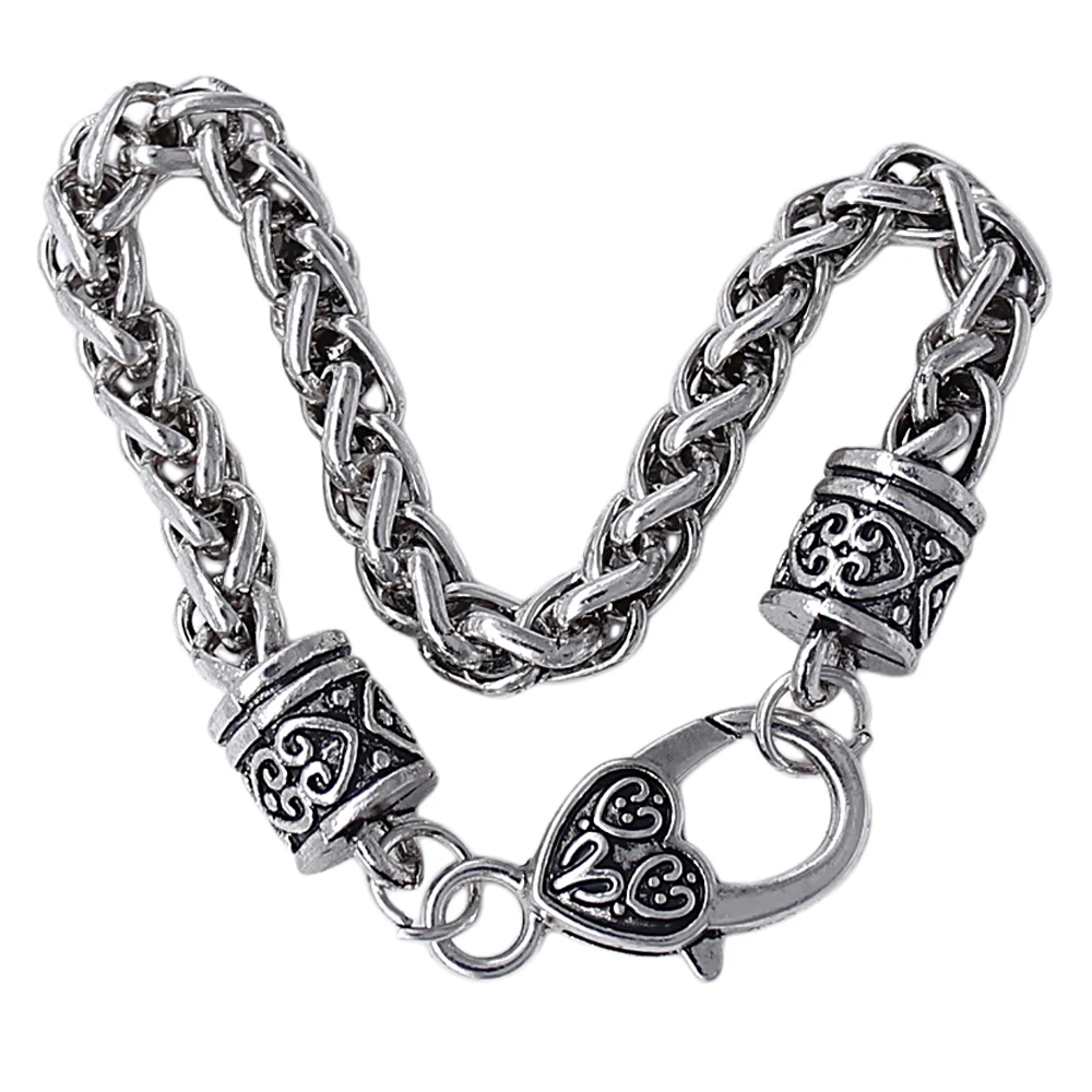 10 pieces/Lot Popular HIPHOP style jewelry twisted metal wheat chain