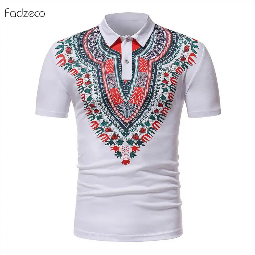 Fadzeco африканская мужская одежда 2019 новый дизайн Дашики Этнический узор футболка