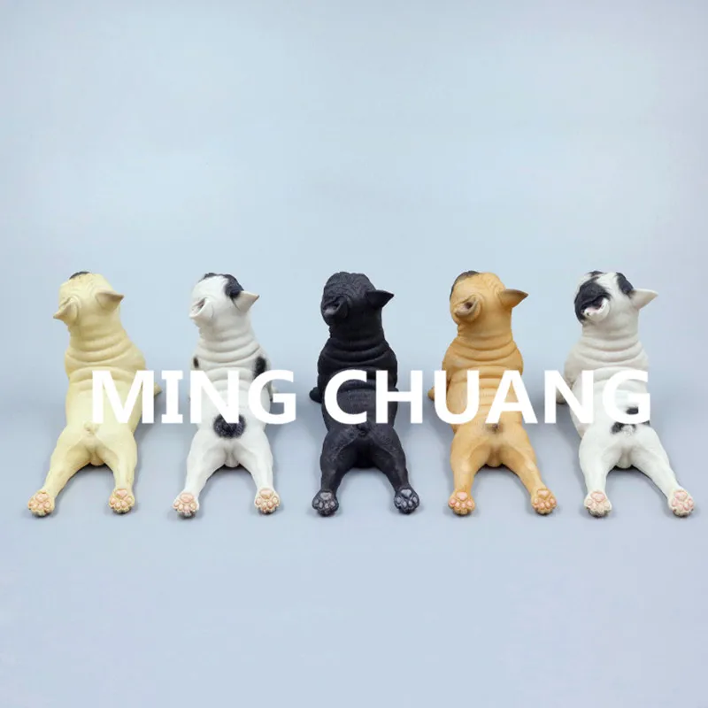 Cute-Simulation-Puppy-Statue-Lie-prone-posture-FRENCH-BULLDOG-Non-sporting-dogs-Bust-Resin-Action-Figure (3)