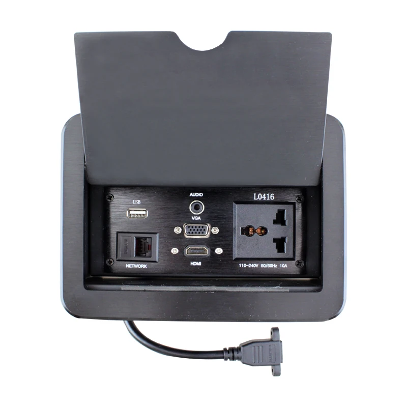 

New LC-0416 clamshell desktop socket outlet HDMI3.5 multimedia conferencing VGA multifunctional audio plug