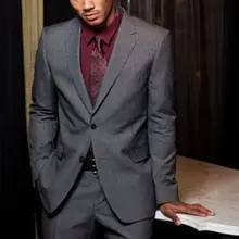 Две пуговицы(куртка+ штаны+ галстук), 3 предмета, серые красивые мужские костюмы Custume Homme Fashion Terno Masculino, высокое качество, для офиса, Terno