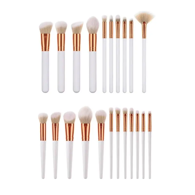 

New Fashion 10/12Pcs Professional Makeup Brushes Set Wood Handle Eyeshadow Foundation Powder Makeup Brushes Sets Tools