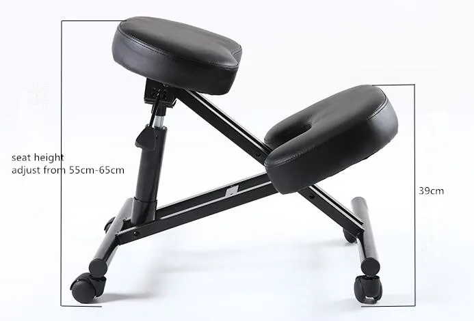 Ergonomically Designed Knee Chair Leather 2 Color Coffee/Black Office Kneeling Chair Ergonomic Posture Chair  Design
