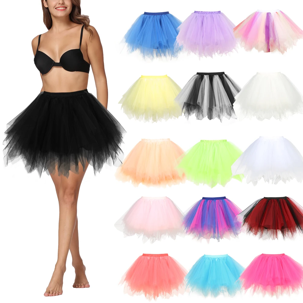 Buy Layered Mini Skater Skirt Tutu Skirt Women 1950s