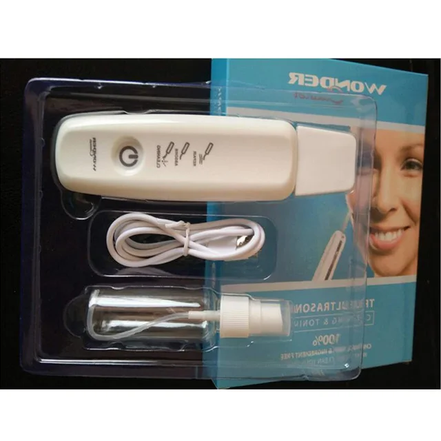 USHOW Ultrasonic Facial Cleaner Pores Deep Cleaning Cleanser Acne Wrinkle Cleaning Skin Care Machine SPA Massager Beauty