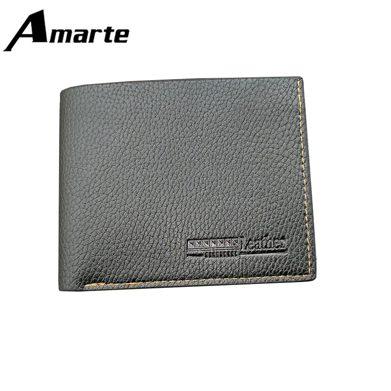 

Amarte New Casual Cute Wallet Men Solid Color Simply Style Wallet for Young Boy Student Designer Wallet Mens Wallets