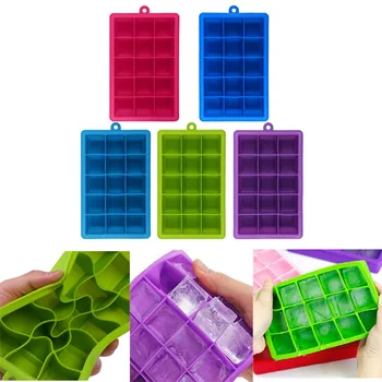 

Hot DIY Big Ice Maker Mold Square Shape Silicone Ice Tray Fruit Ice Tray Bar Popsicle Ice Cream Tools Kitchen Accessories