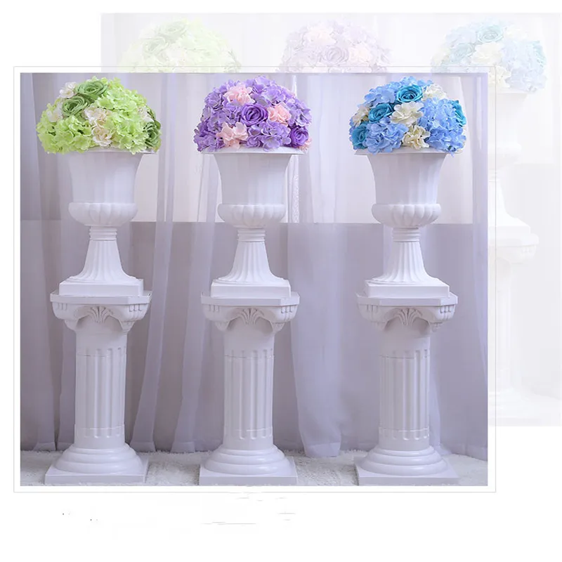 

Wedding Roman Column Flower Pot Road Lead European Style Plastic Frame Photography Props Flower Box Roman column Can Be S
