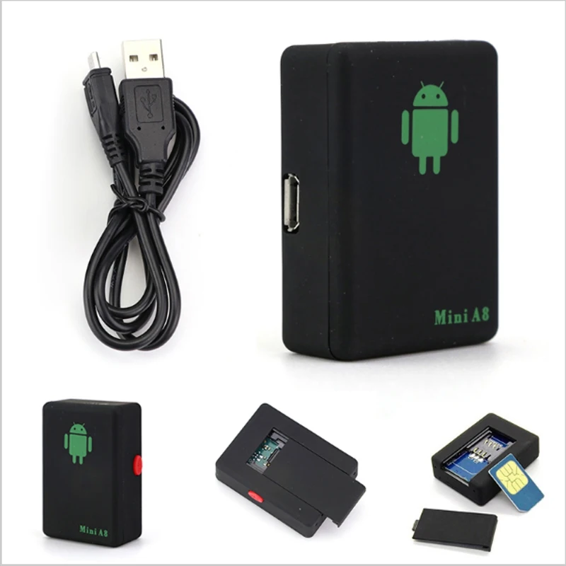 Мини трекер A8 LBS GSM Global Time GSM/LBS/GPRS отслеживающее устройство с кнопкой SOS для
