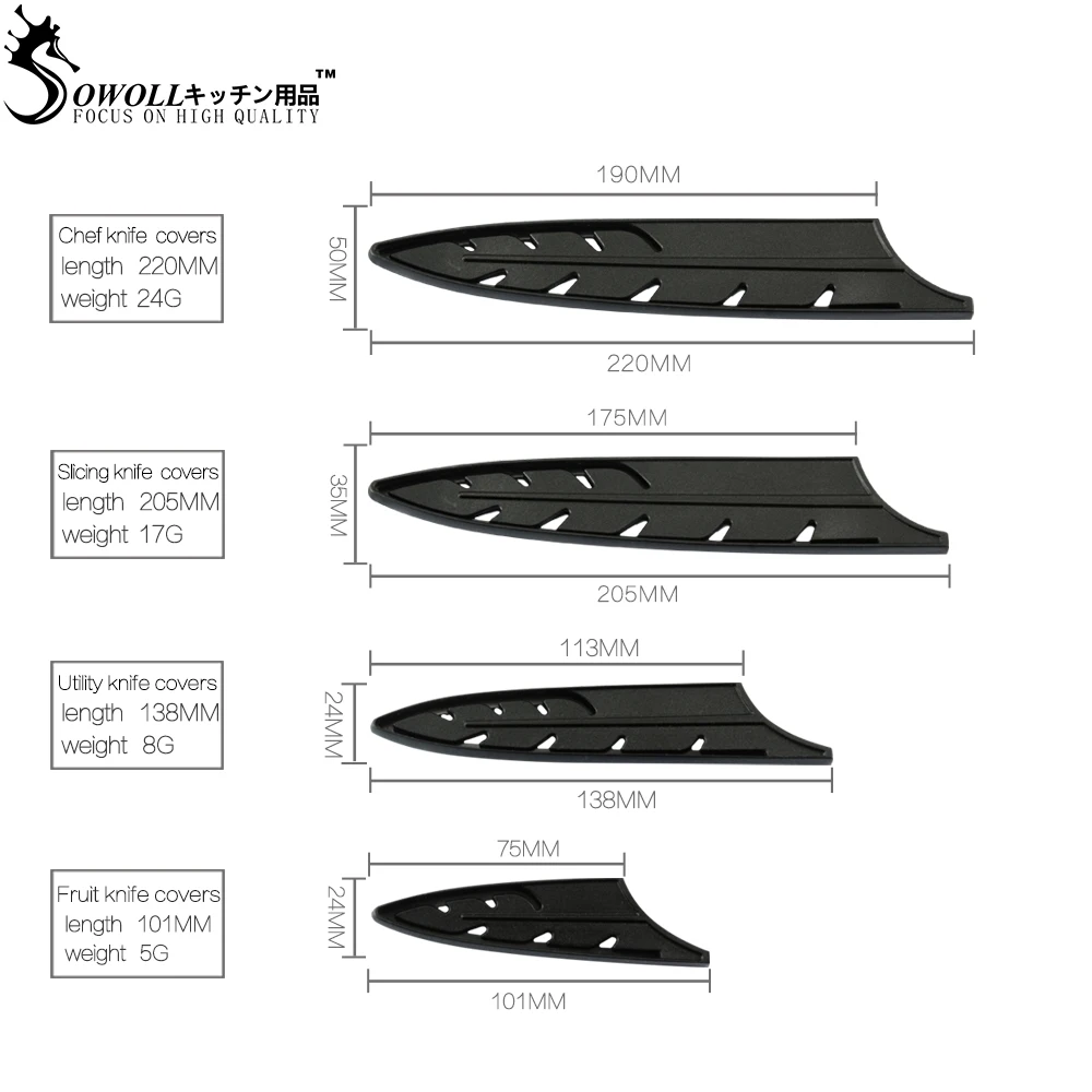 Sowoll японский профессиональный нож шеф-повара набор из нержавеющей стали кухонный нож для резки филе кухонный мясницкий нож кухонные принадлежности