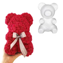 Oso de peluche de espuma de poliestireno extruido para modelado, bola artesanal blanca, suministros de cumpleaños para decoración para fiesta de Navidad, 1 Uds.