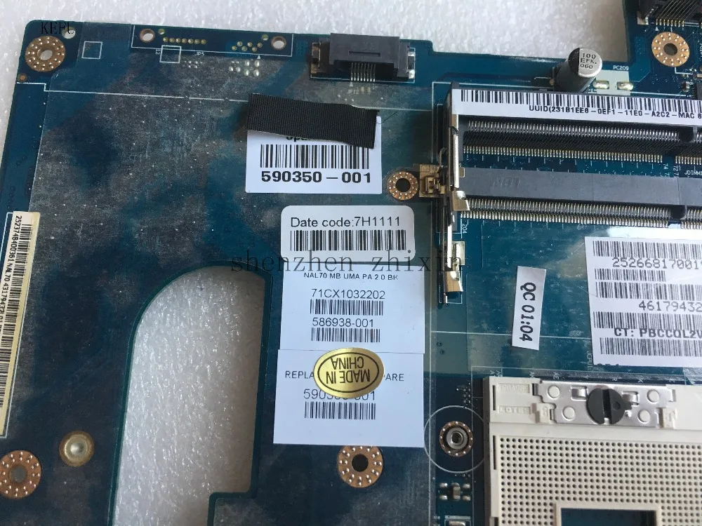 KEFU для HP Pavilion DV4 2000 материнская плата ноутбука 590350 001 LA 4106P HM55 тест