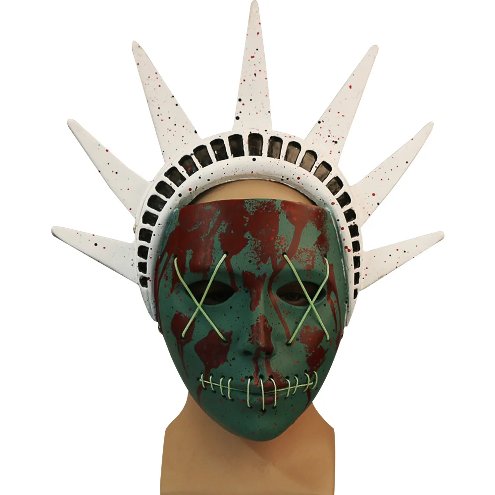 Cos The Purge 3 Mask Cosplay Statue of Liberty Mask Ron Hard Resin Election Year Mask New Halloween Party (5)