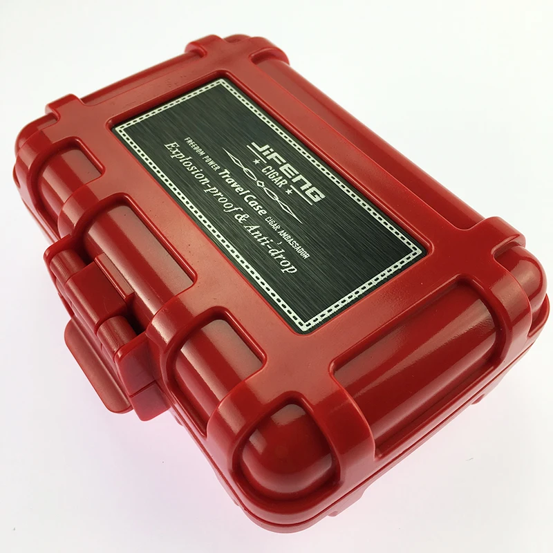 New Arrival JiFENG Red Waterproof Tool Box Lighter Box Multifunction Portable Travel Case Cigarette Cigar Case